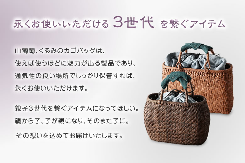 楽天市場】山葡萄かごバッグ 丸くて可愛い極細ひご編 (W27×D12×H20cm