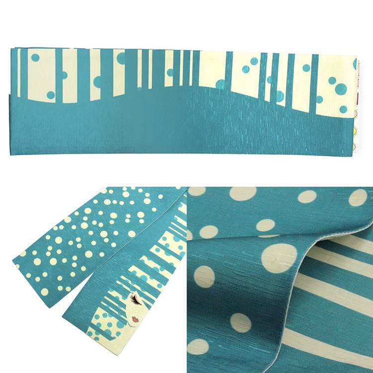 楽天市場】半幅帯 正絹 長尺 WAKKA リバーシブル 日本製 細帯 (コフレ