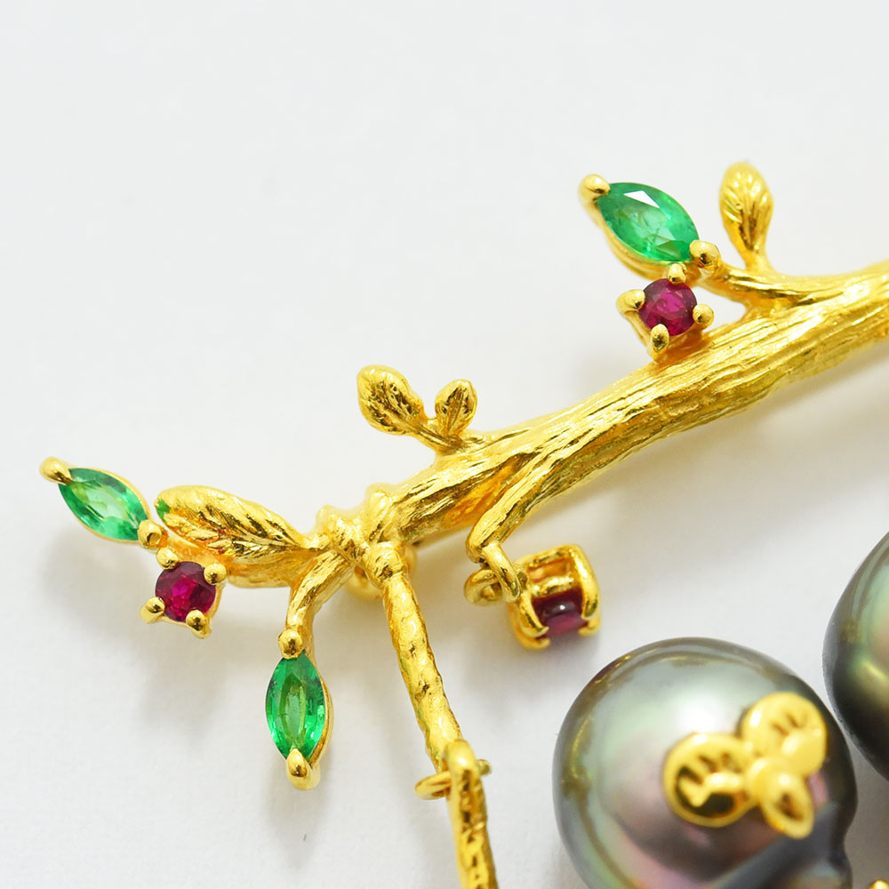 楽天市場】タサキ ブローチ TASAKI 田崎 フクロウ 梟 パール 黒蝶真珠