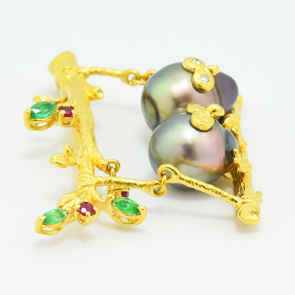 楽天市場】タサキ ブローチ TASAKI 田崎 フクロウ 梟 パール 黒蝶真珠