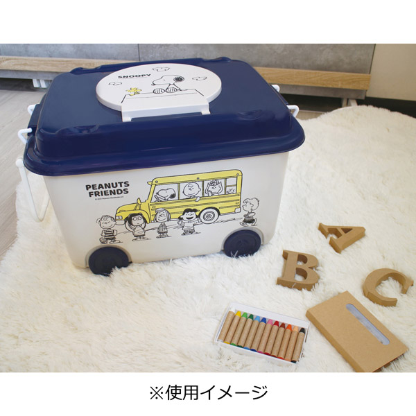 楽天市場】スヌーピー おもちゃ箱 キャスター付き (ベージュ/バス