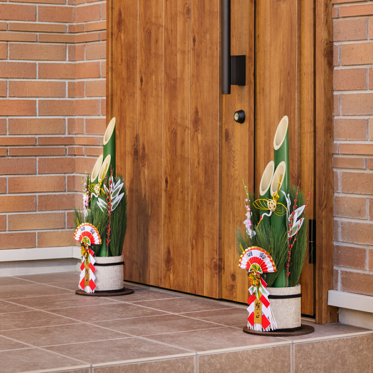 楽天市場】【楽天1位】 【送料無料】秀〆 門松 玄関 販売 60cm 一対 2