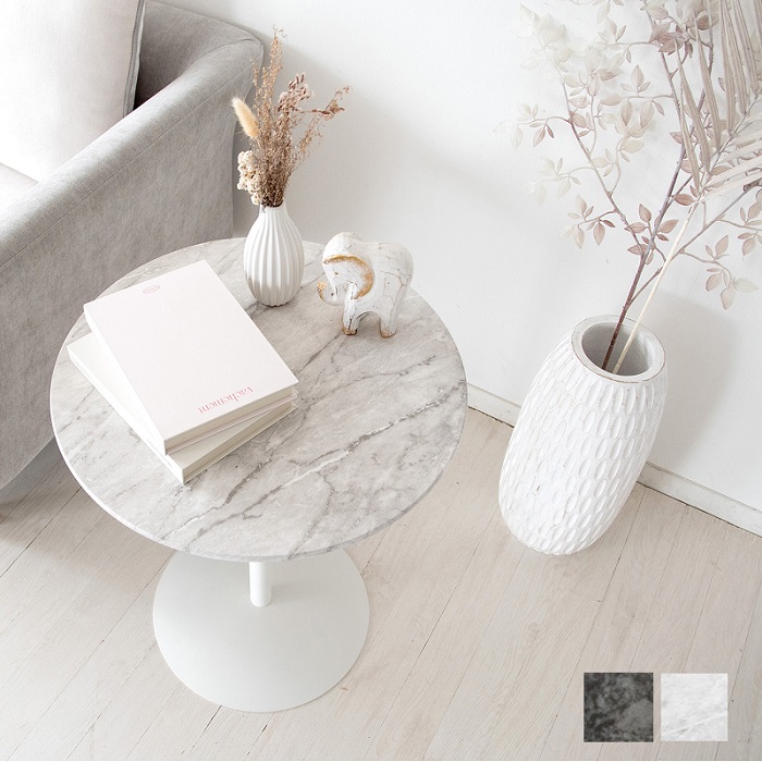 楽天市場】サイドテーブル おしゃれ ラ 北欧 丸 白 ホワイト ブラック