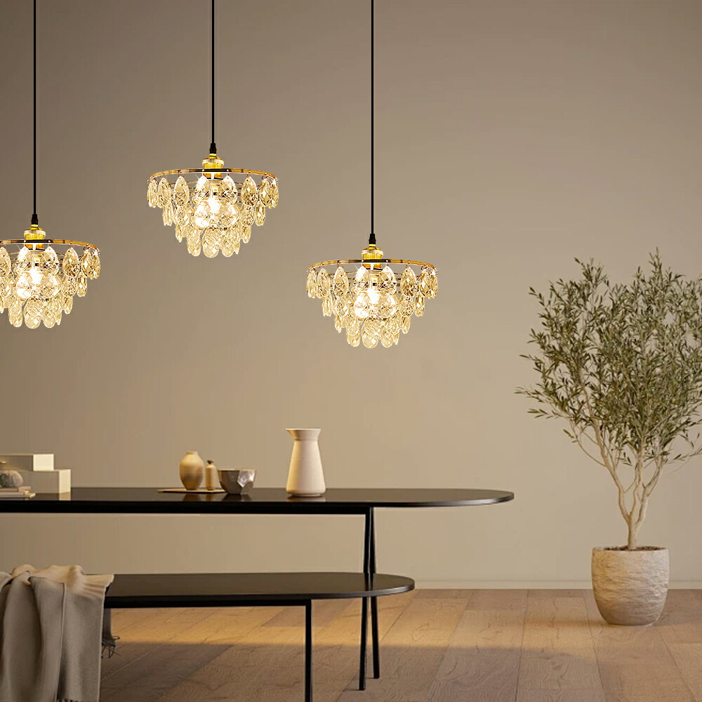 楽天市場】【クリスタルガラス】ペンダントライト シャンデリア風 吊り