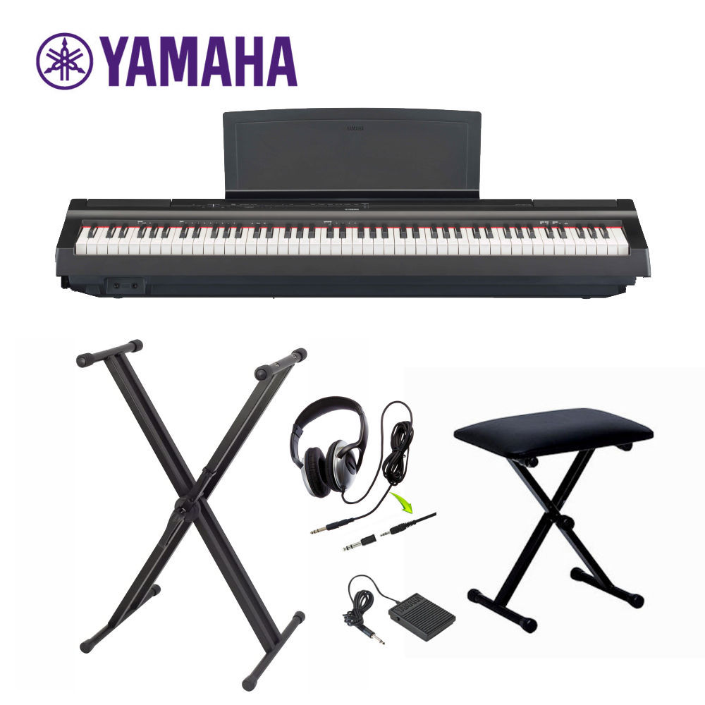 楽天市場】YAMAHA P-125a B ヤマハ 電子ピアノ P125 ブラック 椅子 X型