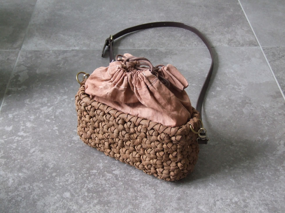 楽天市場】純国産 山葡萄かごバッグ 特上六角花模様編み 本革