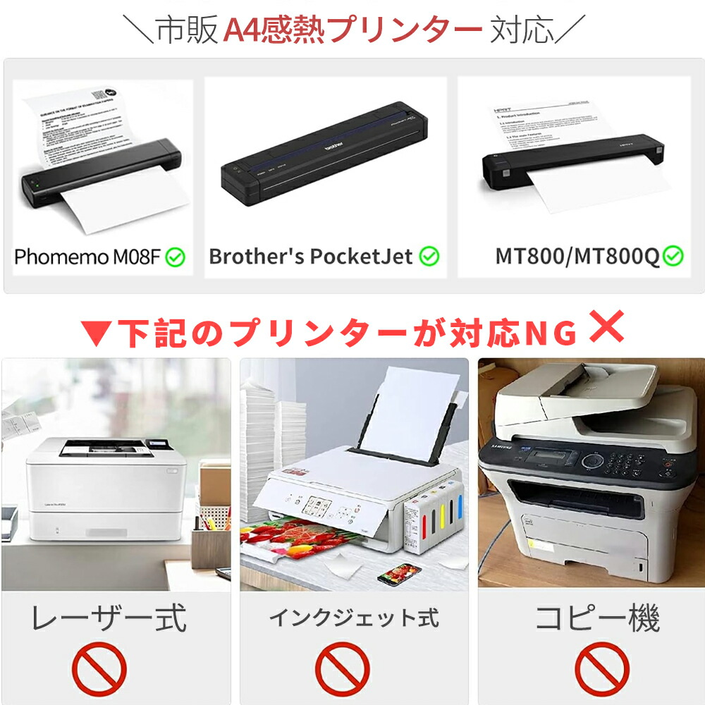 楽天市場】レビュー特典♪Phomemo M08F A4 プリンター 専用紙 90%高