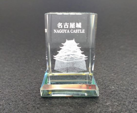 楽天市場】クリスタル 置物 3D 金鯱 名古屋城 オブジェ インテリア