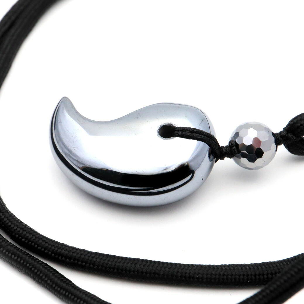 楽天市場】テラヘルツ鉱石 勾玉 紐 ネックレス 8mm玉付き メンズ