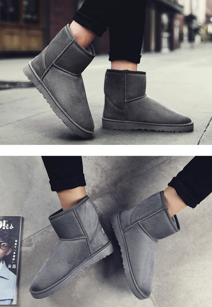 楽天市場】メンズ ムートンブーツ ショートブーツ モカシン 屈曲ソール