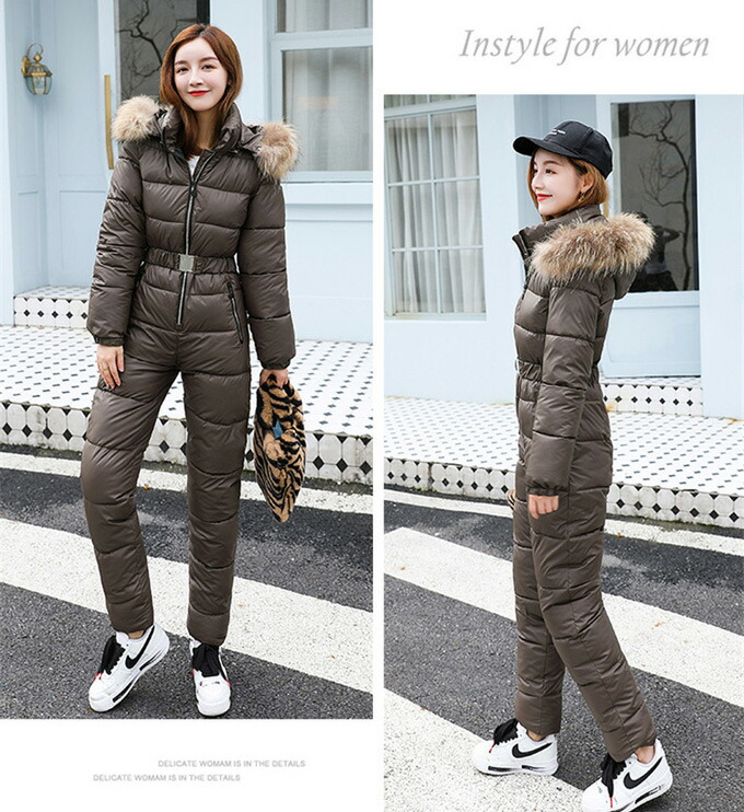 楽天市場】オールインワン スキーウェア 防寒 暖かい レディース 冬物