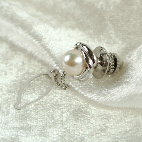 楽天市場】国産アコヤ真珠 8mm珠 タイタック(金具：シルバー