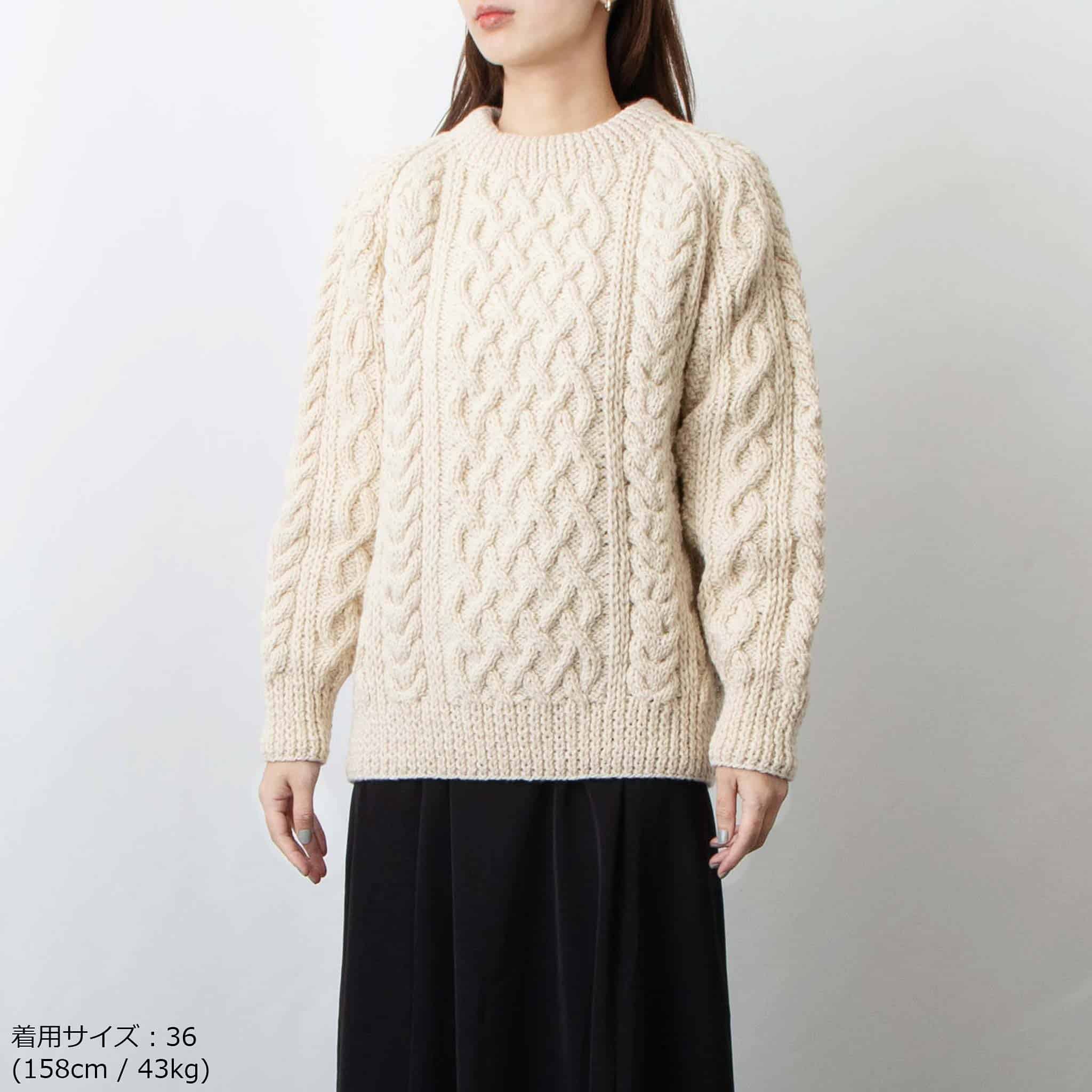 楽天市場】インバーアラン INVERALLAN クルーネック長袖ニット ARAN