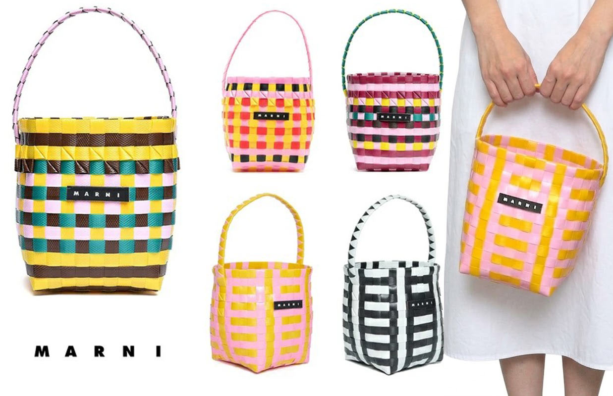 楽天市場】マルニ MARNI かごバッグ バスケット ポッドキッドバッグ