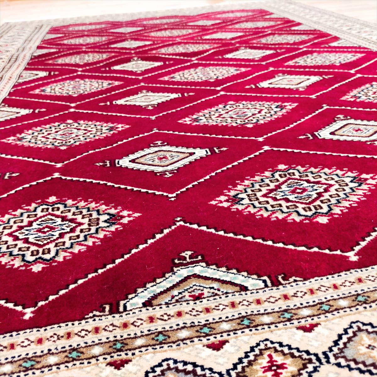 楽天市場】パキスタン絨毯 ハイクオリティ 205x137cm リビング 寝室