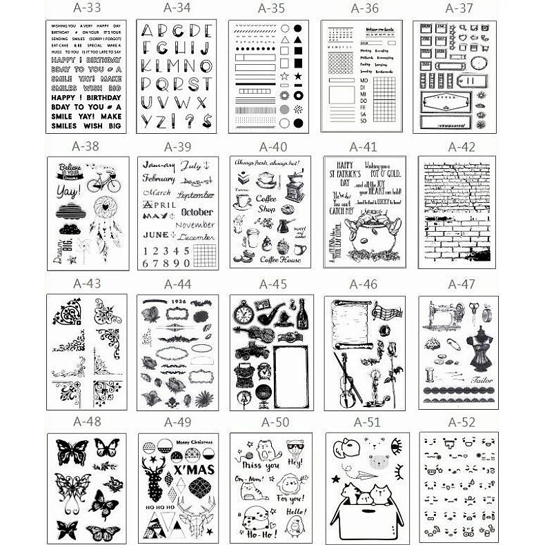 楽天市場】即日出荷 クリアスタンプ クリアスタンプシート 透明 A33-52