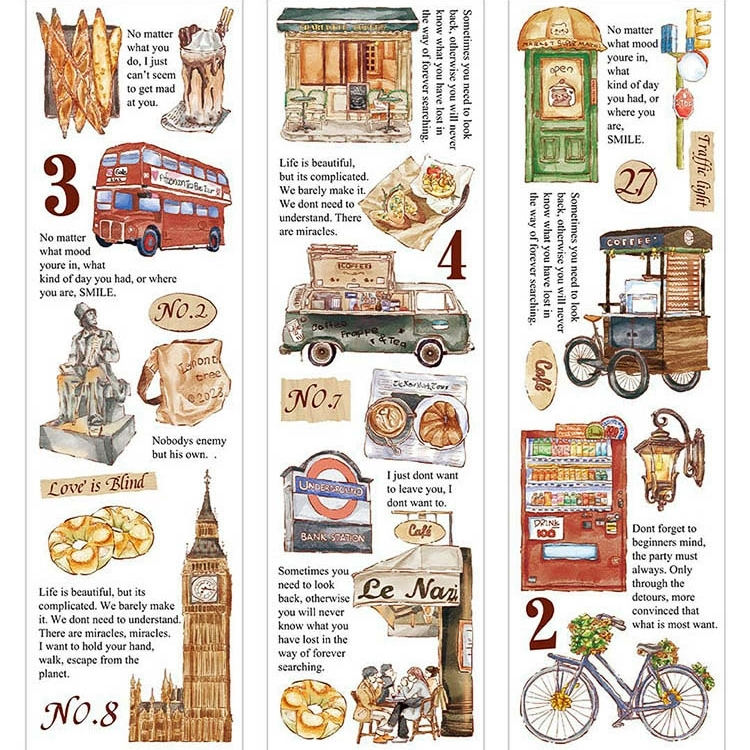 楽天市場】即日出荷 海外ステッカー シールシート 6シート マステ 海外