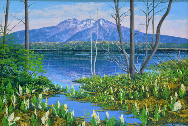 楽天市場】絵画 油絵F6 尾瀬 広瀬和之画【当日出荷可能】【送料無料