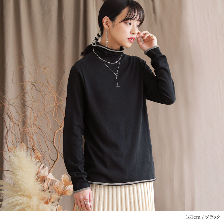 楽天市場】ニット レディース トップス セーター 長袖 タートルネック