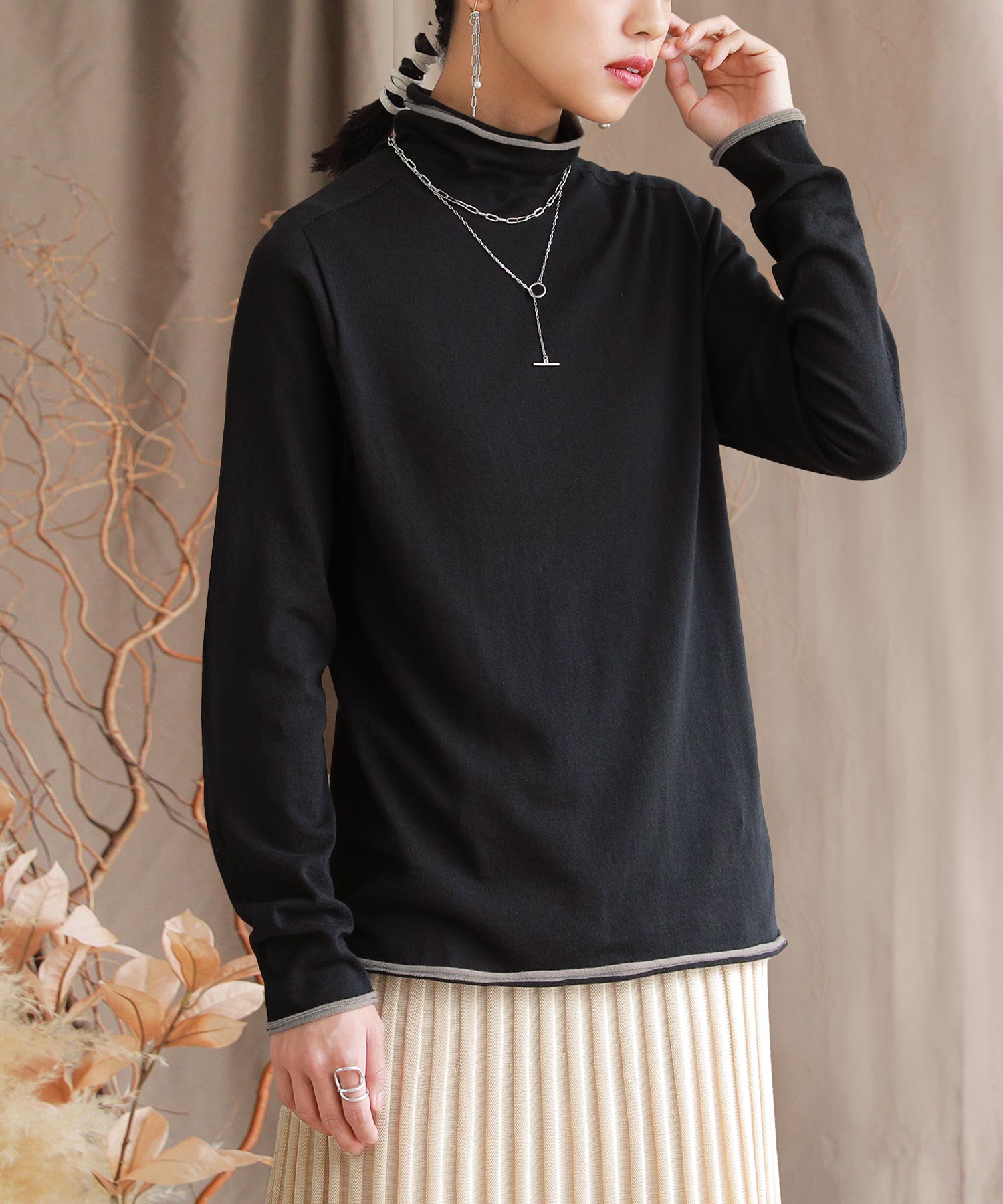 楽天市場】ニット レディース トップス セーター 長袖 タートルネック