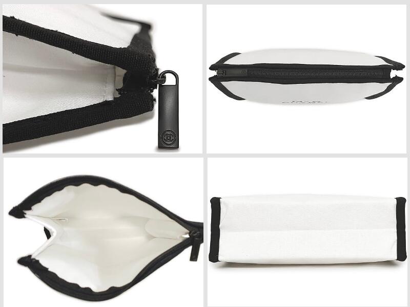 楽天市場】CHANEL NOVELTY POACHシャネル No5ロゴ入ポーチ コットン