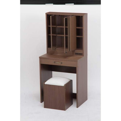 楽天市場】ドレッサー ブラウン 茶色 机 鏡 化粧台 メイク台 鏡台