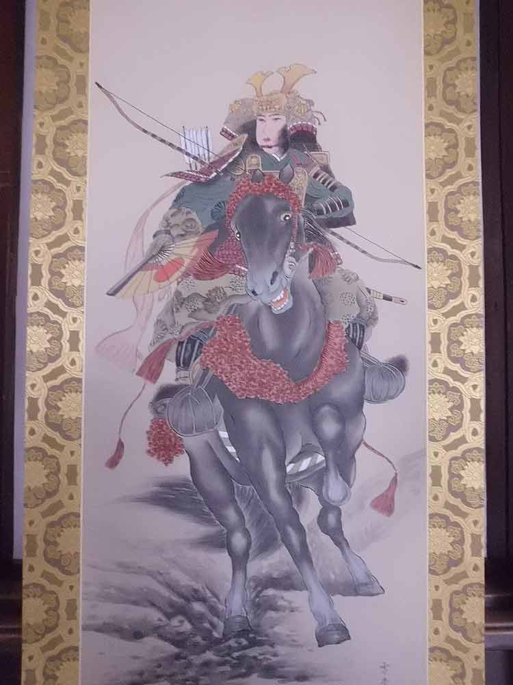 楽天市場】掛軸 武者（黒馬） 森 雪堂 美術年鑑掲載作家 掛け軸 全国