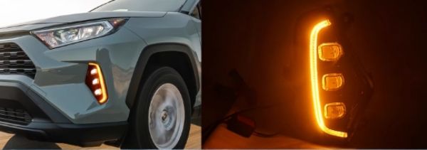 RAV4 50系 LEDフォグランプ デイライト/ウィンカー 2色切替 セット