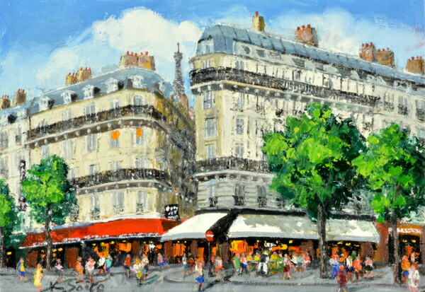 油絵肉筆絵画F40サイズ「Paris」