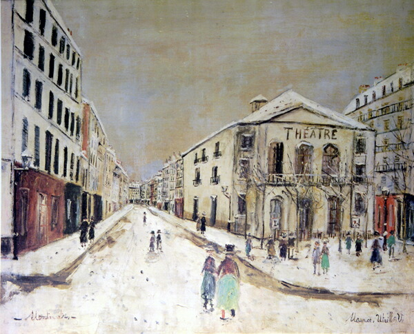 楽天市場】絵画 名画 複製画 額縁付(MJ108N-G) モーリス・ユトリロ