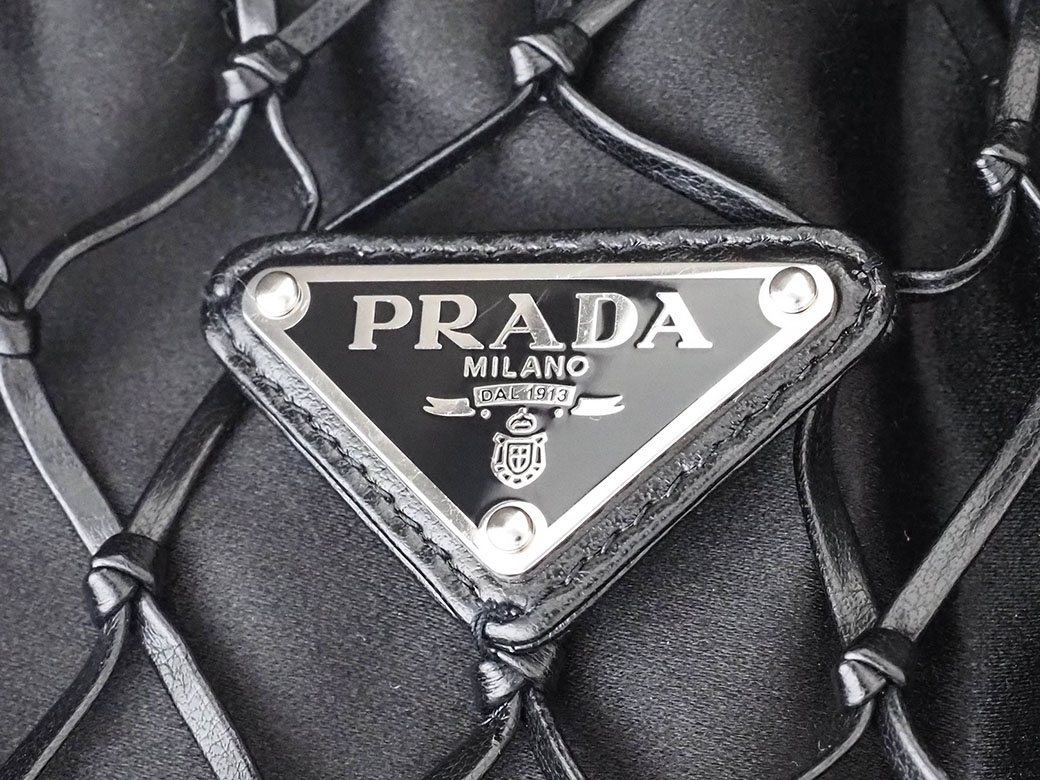 楽天市場】プラダ PRADA チェーン ショルダーバッグ メッシュ サテン