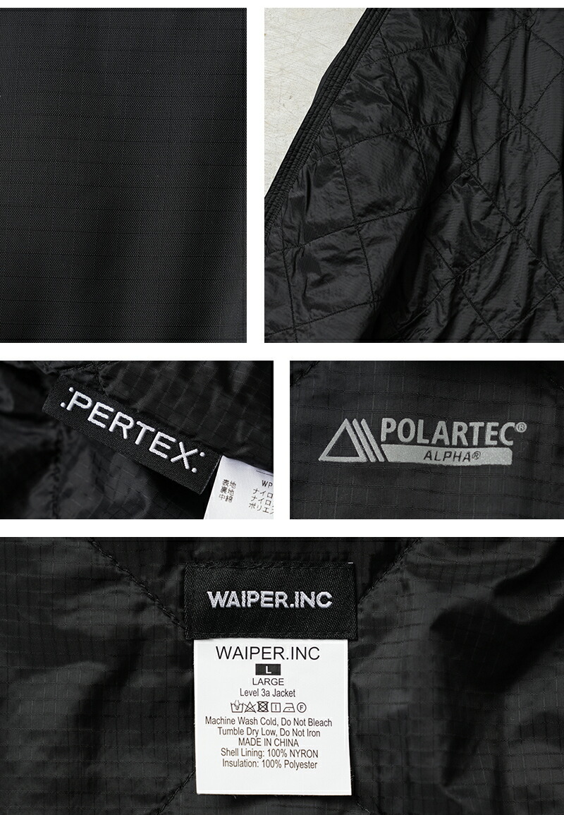 楽天市場】【今だけクーポンで10%OFF!!】WAIPER.inc LEVEL3A POLARTEC