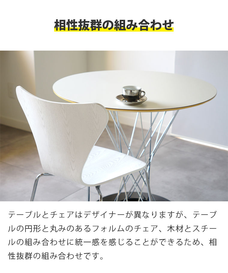 楽天市場】サイクロンテーブル 80cm ＋ セブンチェア2脚 送料無料 リ