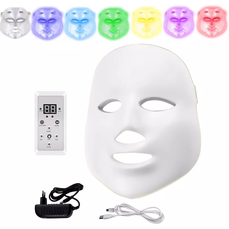 楽天市場】送料無料 自宅 エステ LED 美顔器 7色 LED 美容マスク