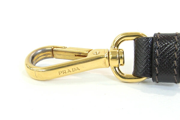 楽天市場】プラダ ショルダーストラップ ダークブラウン ゴールド金具
