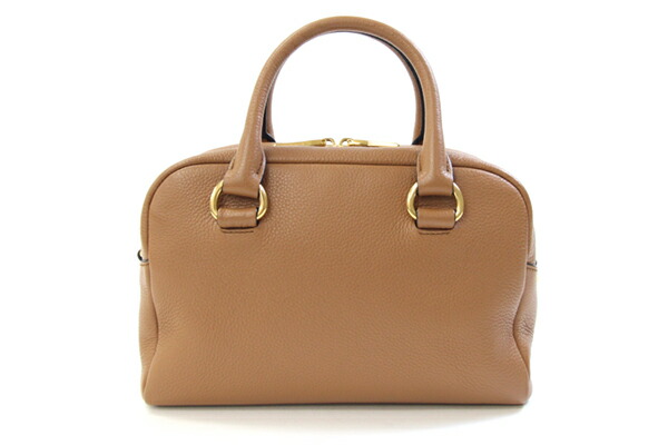 楽天市場】プラダ 2WAYハンドバッグ 1BB108 キャメルブラウン レザー