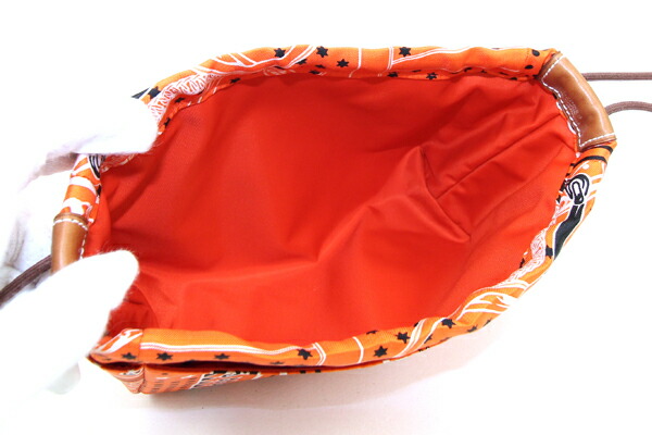 楽天市場】エルメス ポーチ フールビ20 オレンジ シルク100％ 中古