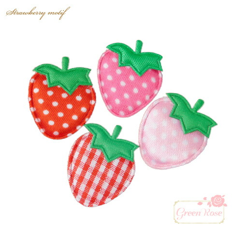楽天市場】いちご モチーフ ストロベリー ドット チェック 柄 全5種 10