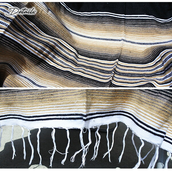 楽天市場】サラペ NO.61 ブラウン ブラック メキシカン ラグ 大判 厚手