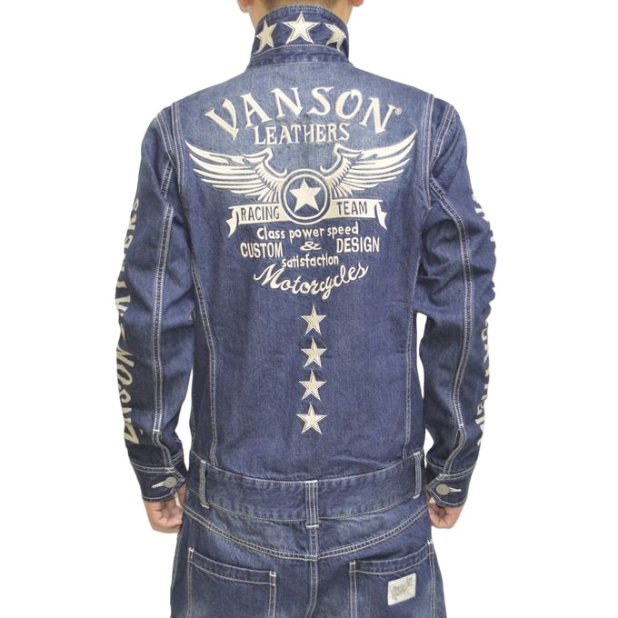 楽天市場】当店別注 バンソン VANSON ABV-2305 デニム オールインワン