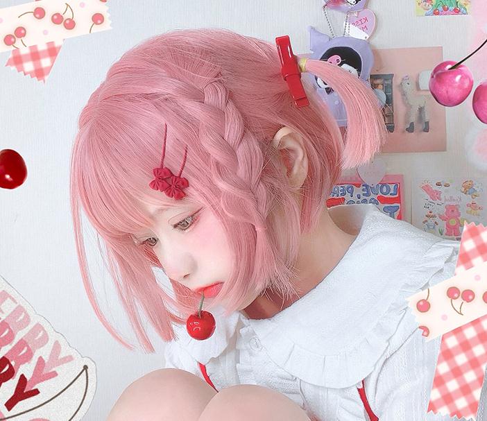 楽天市場】ピンク ウィッグ フルウィッグ ロリータ lolita 原宿風 前髪