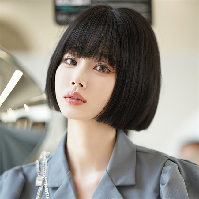 ウィッグ 6個セット ショートボブ ブラック ウィッグ 6個セット