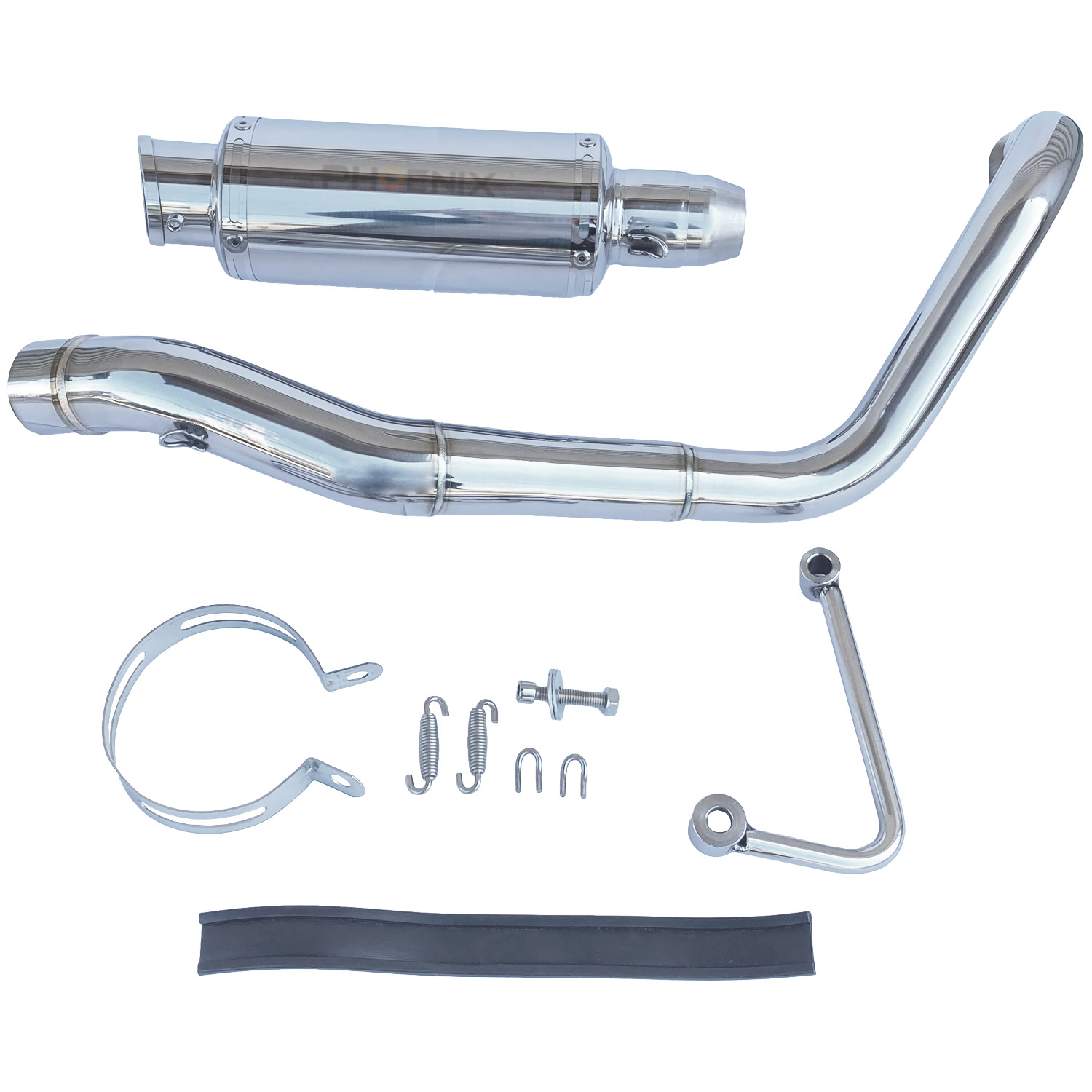 楽天市場】モンキー ショートマフラー ショート管 ステンレス 銀