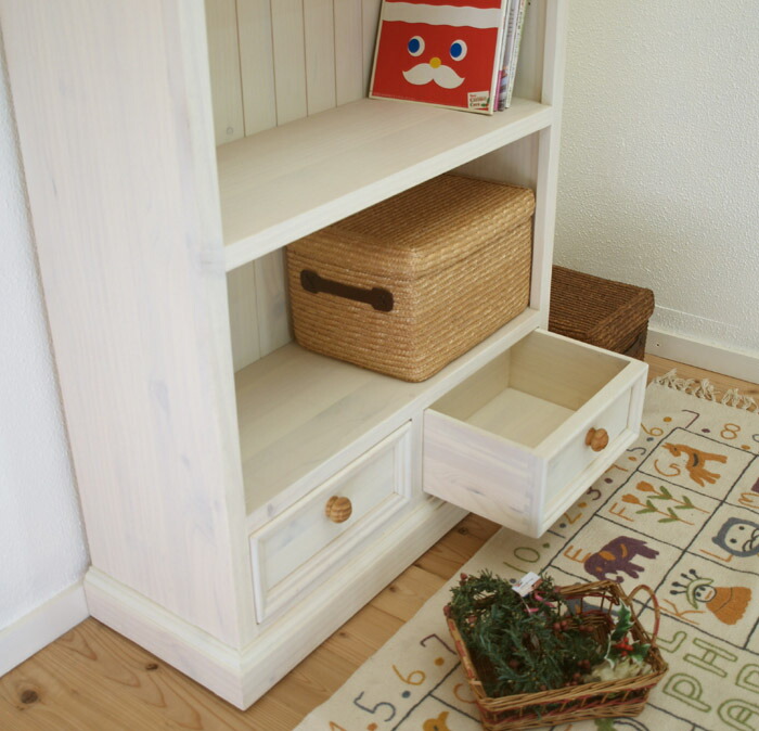 楽天市場】白い本棚【フレンチカントリー パイン ブックシェルフ KS-02