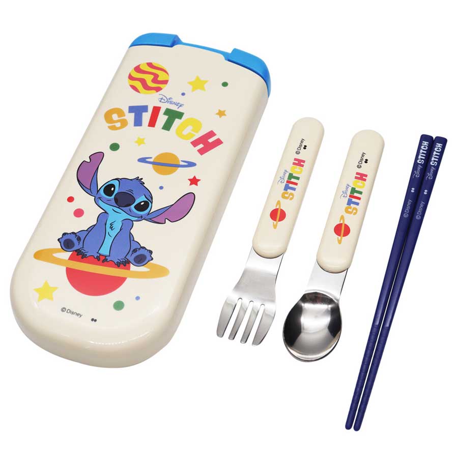 楽天市場】スティッチ お箸＆スプーン＆フォーク ケース付き トリオ