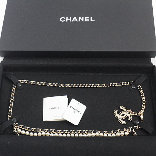 楽天市場】シャネル ベルト レディース チェーンベルト フェイクパール