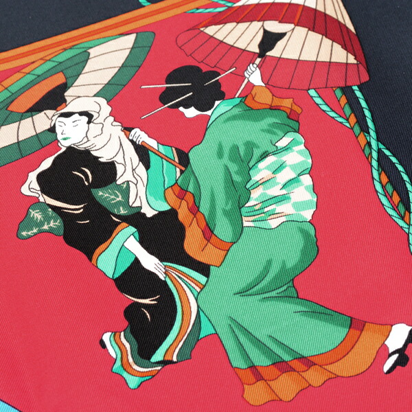 楽天市場】エルメス スカーフ レディース カレ90 シルク OMBRELLES ET