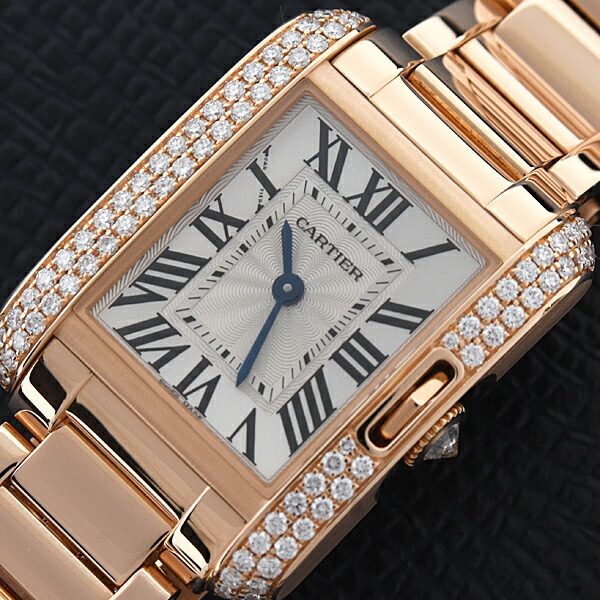 CartierカルティエタンクアングレースSMレディース腕時計 動作確認