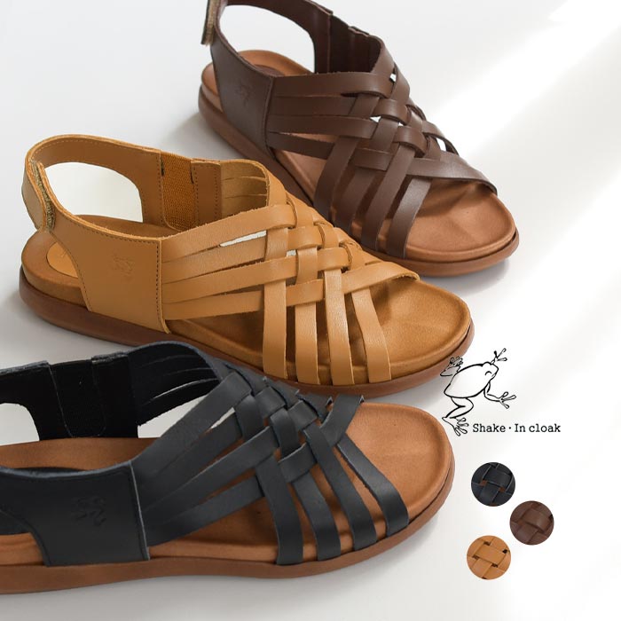 楽天市場】Shake In cloak 日本製 本革 メッシュサンダル／ カジュアル