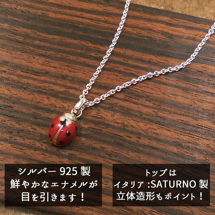 楽天市場】ネックレス ペンダント シルバー925 てんとう虫 エナメル